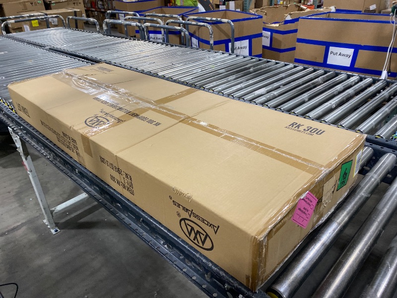 Photo 1 of AxcessAbles 30U 19-Inch Rolling IT Server Rack 550LB Heavy Duty Open Frame with Removable Side Panels Large 3-Inch Wheels for Servers Networking and Audio-Video Equipment Includes 5mm and 6mm Screws