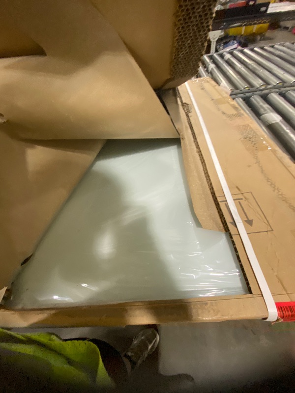 Photo 1 of Amazon Basics Glass Dry-Erase Board, Magnetic Frameless Whiteboard, 48W'' x 36H''