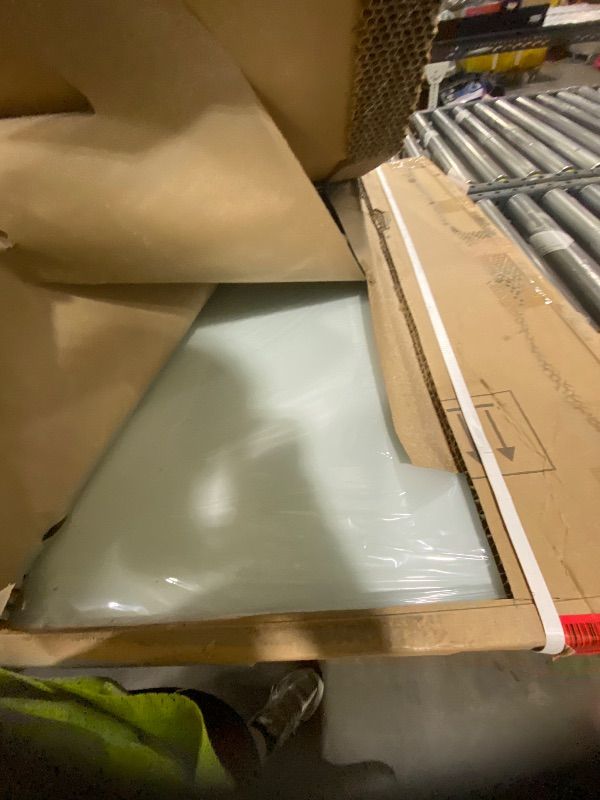 Photo 1 of Amazon Basics Glass Dry-Erase Board, Magnetic Frameless Whiteboard, 48W'' x 36H''