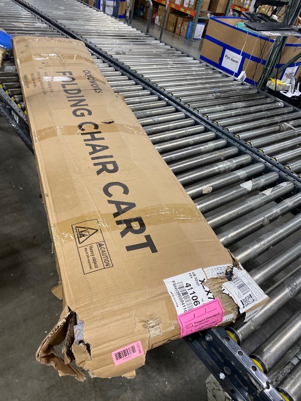 Photo 1 of boldworks Folding Chair Rack Folding Chair Cart Folding Chair Storage Dolly with Wheels and Holder for 84 Chairs or 12 Tables of 800 LBS Capacity Includes Weatherproof Cover