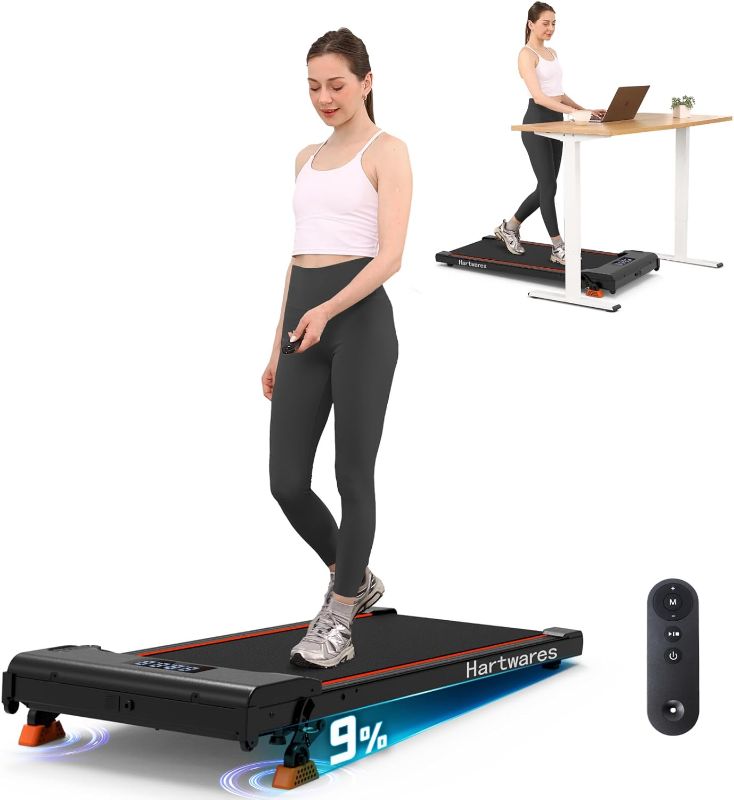 Photo 1 of NeoSilent Walking Pad Treadmill with 4 Level 9% Incline, Extra-Large Belt, Compact Under Desk Treadmills for Home Office Small Space, Walking Machine with App/Remote Control, Black