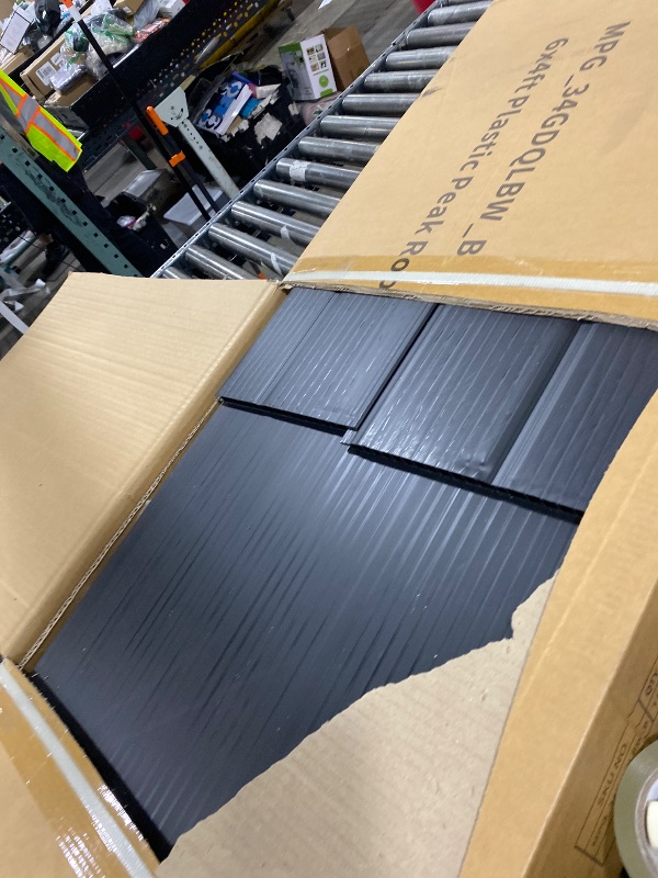 Photo 1 of 4x6 FT Outdoor Storage Shed, Large Waterproof Resin Garden Shed with Lockable Door Vents Window for Patio Lawn Mower Bike Tool Backyard Organization, Gray + Black