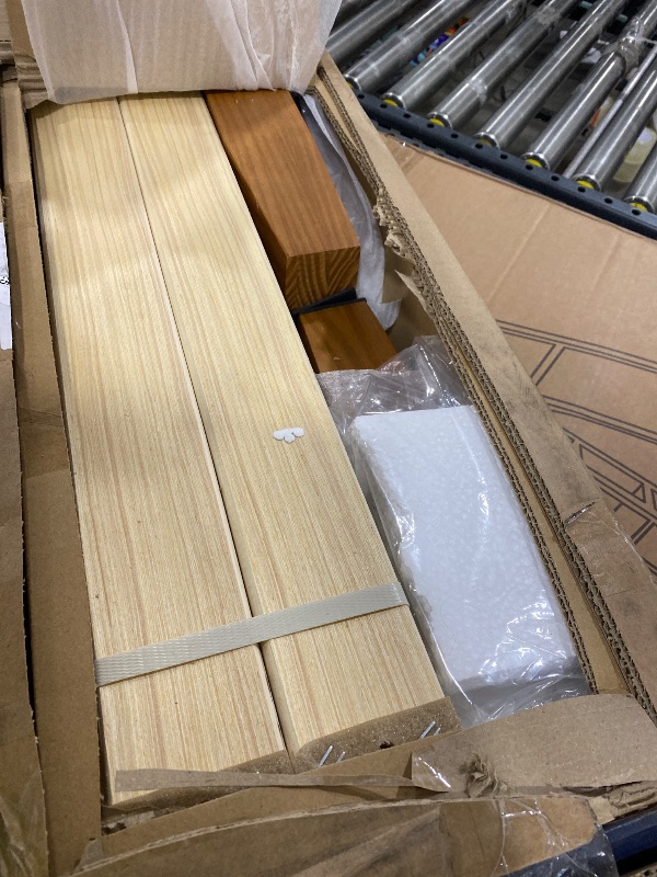 Photo 1 of Mellow Naturalista Classic - 12 Inch Solid Wood Platform Bed with Wooden Slats, No Box Spring Needed, Easy Assembly, Queen, Pine