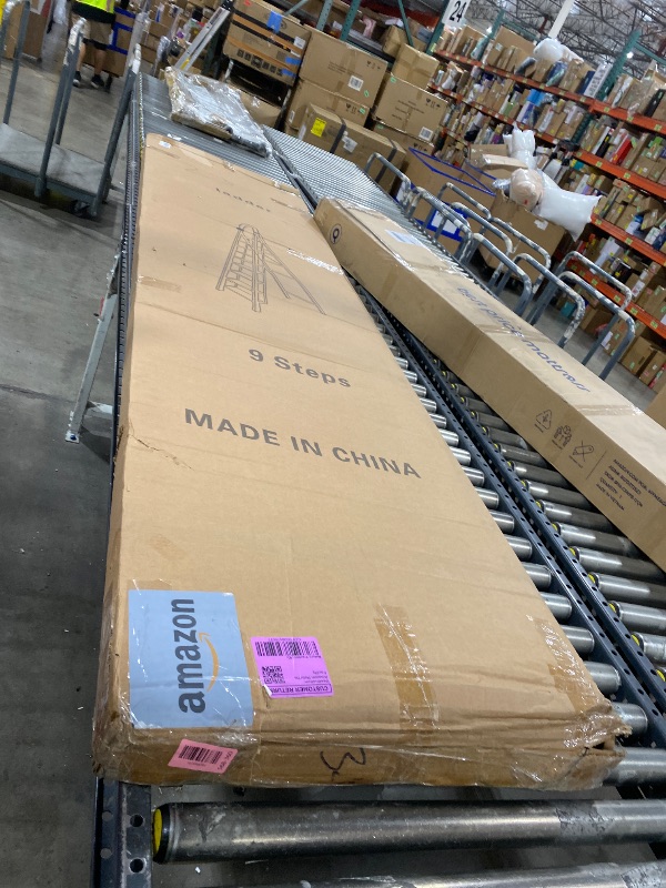 Photo 1 of 9 Step Ladder,Portable Step Tool,Folding Anti-Slip Step Ladder with Anti-Slip Widen Pedals,Handrail, Carbon Steel Step Ladder for Home,Kitchen