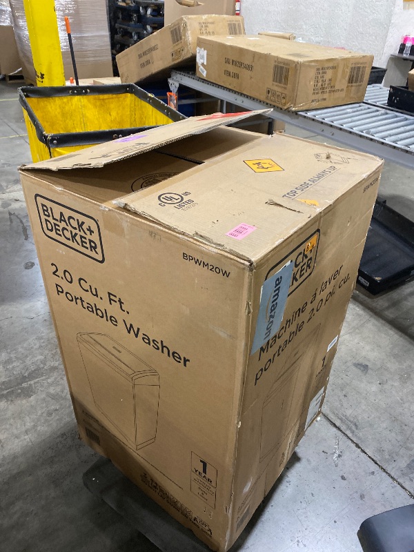 Photo 1 of BLACK+DECKER Small Portable Washer, Washing Machine for Household Use, Portable Washer 2.0 Cu. Ft. with 6 Cycles, Transparent Lid & LED Display