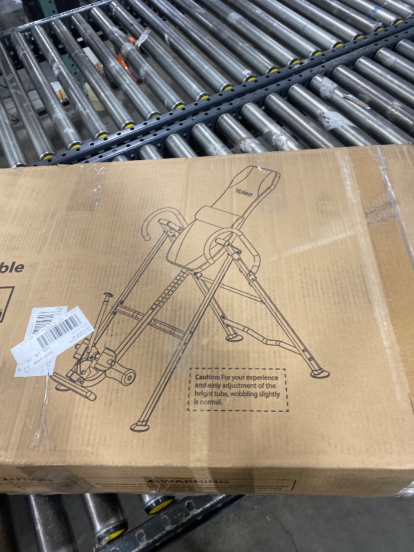 Photo 1 of YOLEO Gravity Inversion Table for Back Pain Relief 2026 New Inversion Table w/Heat and Massage Lumbar pad Back Stretcher Machine 300 lbs
