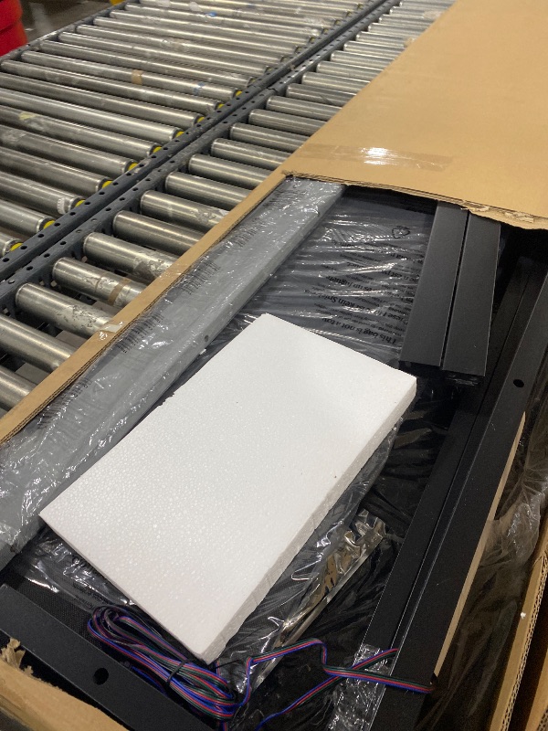 Photo 1 of YITAHOME King Size Bed Frame with 4 Drawers and RGB LED Lights, Velvet Upholstered Platform Bed with Charging Station and Storage Headboard, No Box Spring Needed, Easy Assembly, Noise-Free, Grey