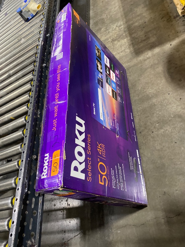 Photo 1 of Roku Smart TV – 50-Inch Select Series, 4K HDR TV – RokuTV with Enhanced Voice Remote – Flat Screen LED Television with Wi-Fi for Streaming Live Local News, Sports, Family Entertainment