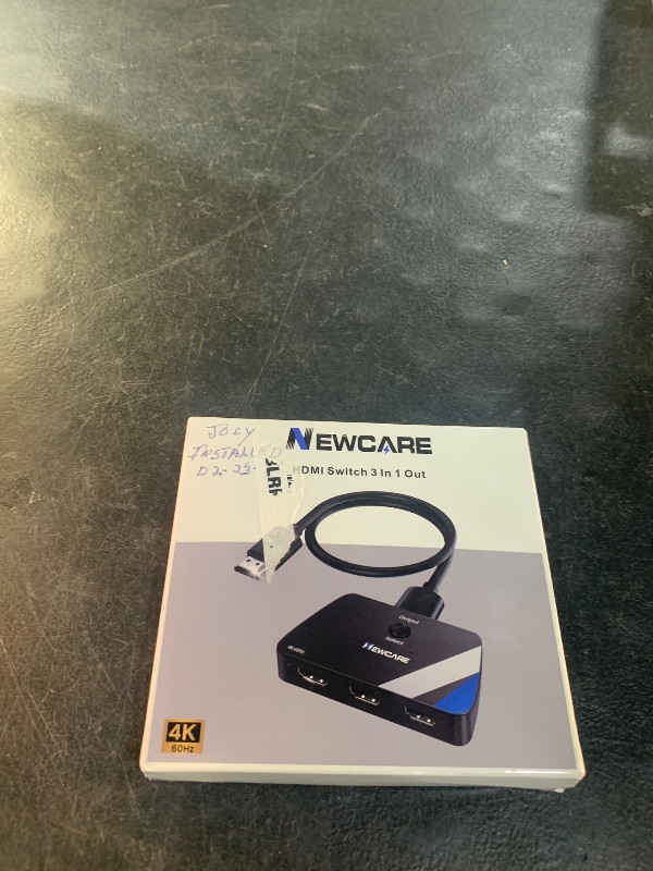 Photo 1 of [Upgrade] HDMI Switch 3 in 1 Out, 4K@60Hz HDMI 2.0 Switch Splitter with 2.6FT Long HDMI Cable, 3-Port HDMI Switcher Selector, Supports 4K 30Hz 3D 1080P HDCP2.2 for PS5 Xbox DVD Player Fire Stick PC
