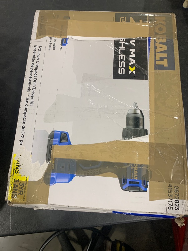 Photo 1 of Kobalt 24-Volt Max Lithium Ion (Li-ion) 1/2-in Cordless Brushless Drill with Battery and Soft Case