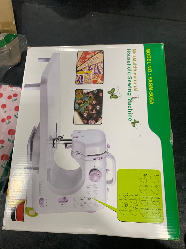 Photo 1 of This lightweight Sewing machine is designed for convenience and versatility. Sewing Machine for Beginners,Portable 12 Built-in Stitches,(High-Low Speeds),505UJH.DC Power Supply Method.