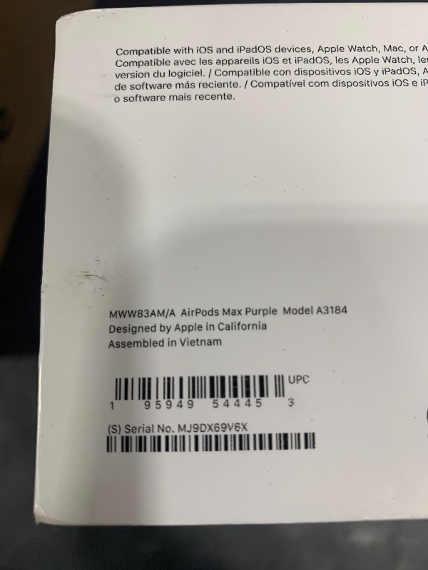 Photo 1 of Apple AirPods Max Wireless Over-Ear Headphones, Pro-Level Active Noise Cancellation, Transparency Mode, Personalized Spatial Audio, USB-C Charging, Bluetooth Headphones for iPhone - Purple