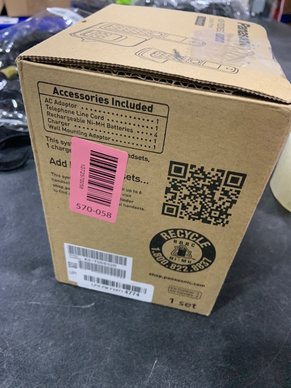 Photo 1 of Panasonic Cordless Phone with Answering Machine, Advanced Call Block, Bilingual Caller ID and High-Contrast Display, Expandable System with 2 Handset Cordless Telephones - KX-TGD832M (Metallic Black)