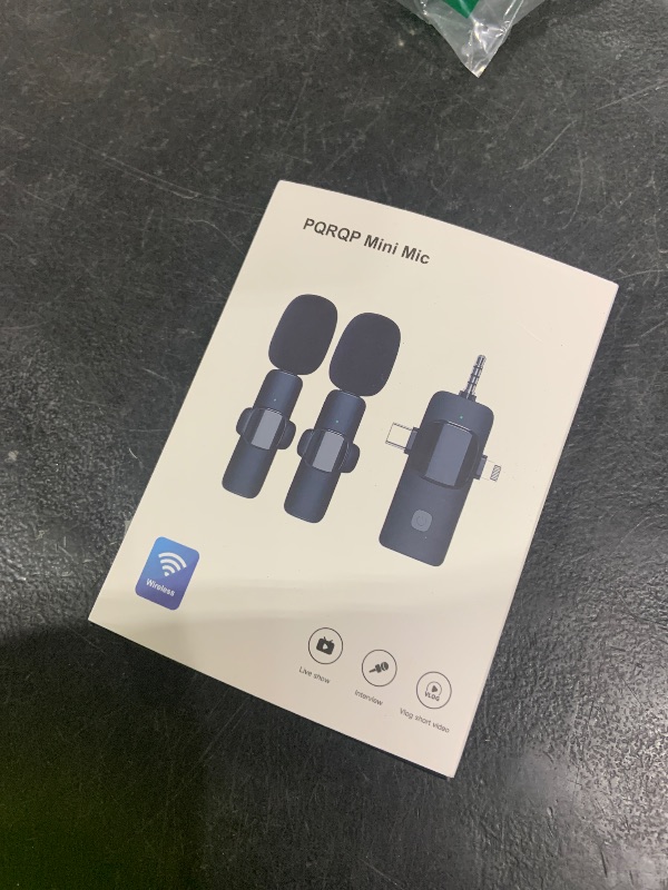 Photo 1 of PQRQP 3 in 1 Professional Wireless Lavalier Microphone for iPhone, Android, Camera, Wireless Microphones, Mini Microphone, Crystal Clear Sound Quality for Recording, Live Streaming, Microphone Clips