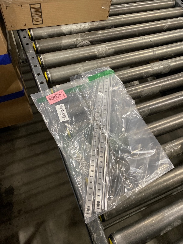 Photo 1 of Bueyfolt 17Inch 8 Pcs Pilaster Shelf Brackets, Adjustable Mortise Mount Shelf Rails with Screws for Wall Shelving System