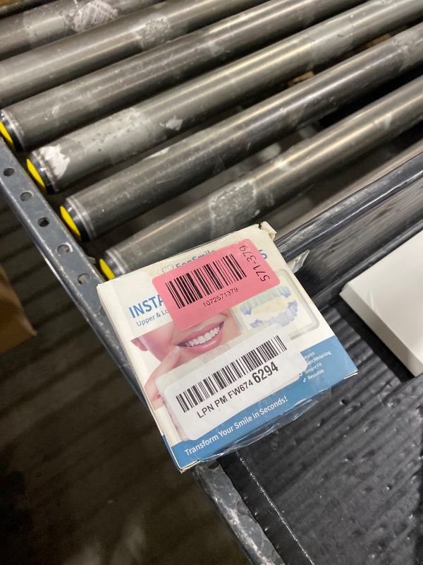 Photo 1 of Snap-On Veneers for Teeth – Natural White False Tooth Cover for Missing or Stained Smiles, Adjustable Temporary Cosmetic Dental Veneers, Upper & Lower Set