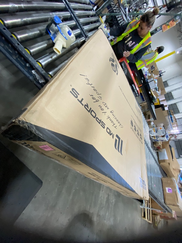 Photo 1 of Barrington Billiards 10 Player Classic Poker Table with Padded Rails and Cup Holders, Black/Blue, 84 Inches