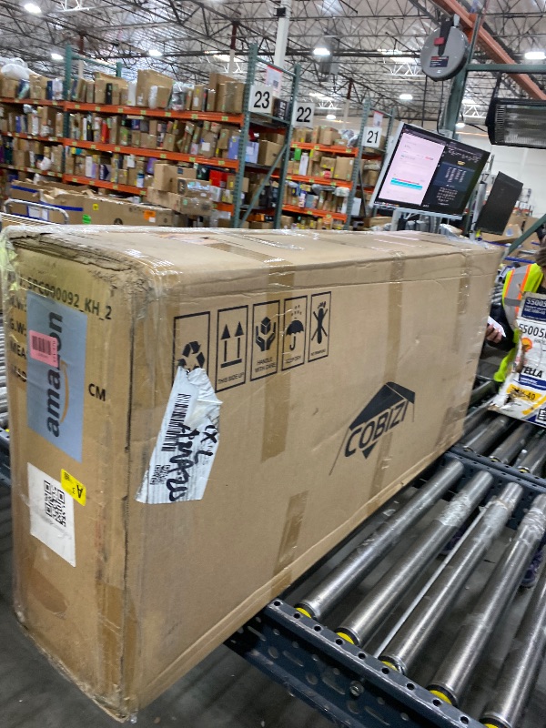 Photo 1 of **USED, DAMAGED** COBIZI 10x30 Pop up Canopy with 8 Removeable Sidewalls, Heavy Duty Party Tents for Parties, Events and Weddings, UPF 50+ Waterproof Commercial Tent with Roller Bag, Khaki (Windproof Upgraded)