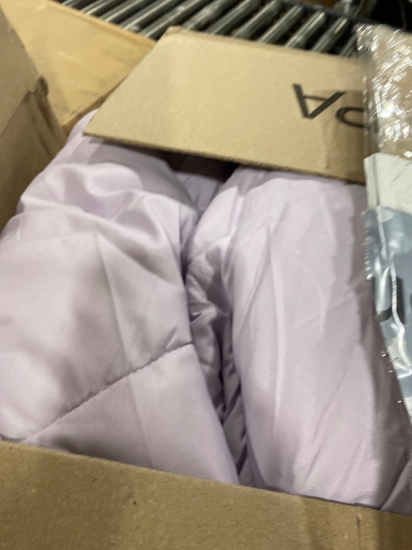 Photo 1 of Love's cabin California King Comforter Set Light Purple, 7 Pieces California King Bed in a Bag, All Season Bedding Sets with 1 Comforter, 1 Flat Sheet, 1 Fitted Sheet, 2 Pillowcase and 2 Pillow Sham