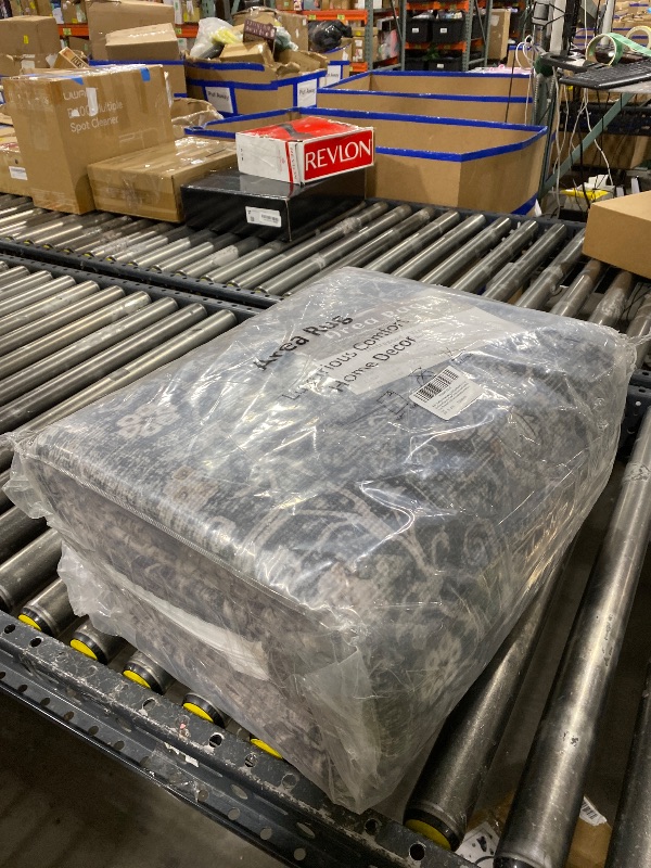 Photo 1 of PureCozy Vintage Area Rug 9x12 Black Washable Living Room Large Carpet Non Slip Bedroom Indoor Office Low Pile Traditional Distressed Retro Accent Rug for Dining Room