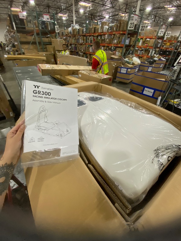 Photo 1 of Thermaltake GR300 Racing Simulator Cockpit; Adjustable PVC Seat; Adjustable Pedal & Wheel Mounts; Shifter Mount Included; Compatible with Thrustmaster/Logitech/Thermaltake/Fanatec; GSC-R30-CPASWH-01