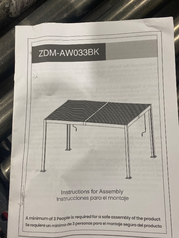 Photo 1 of 4 BOXES ALL TOGETHER!!--CHERY INDUSTRIAL.COM Louvered Pergola with Adjustable Roof Upgraded Thickened Aluminium Frame Pavilion Heavy Duty Rainproof Roof for Porch Garden Yard,10x13ft (Black)