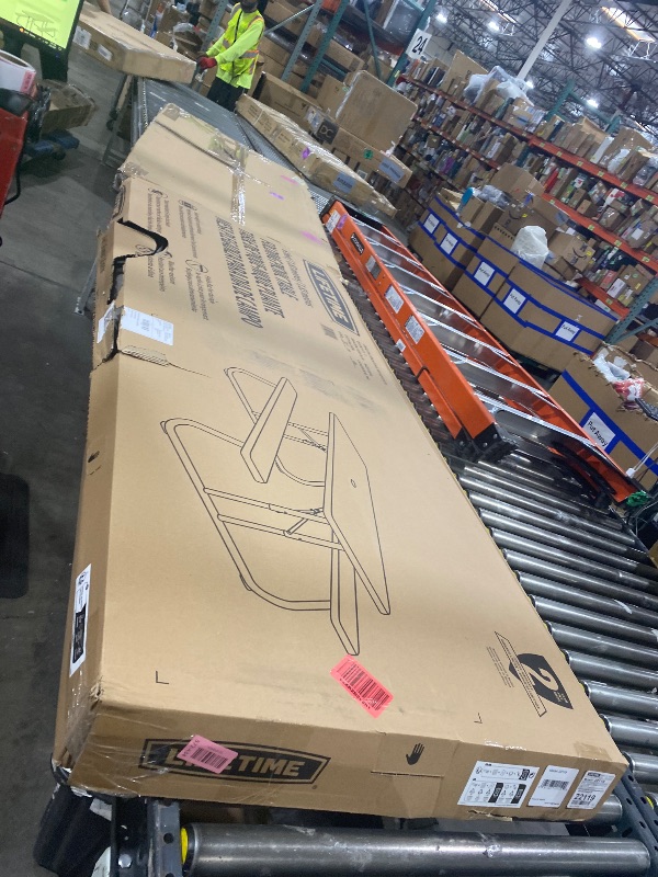 Photo 1 of LIFETIME 6?Foot Folding Picnic Table, Outdoor Portable Bench Seating for 8, UV?Protected HDPE, Powder?Coated Steel Frame, Stain?Resistant, Folds Flat for Storage