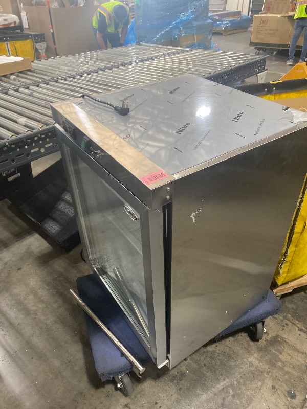 Photo 1 of KoolMore 24 in. Commercial Manual Defrost Countertop Display Freezer in White with Stainless Steel and Glass Door, 4.6 Cu. ft. (KM-MDF46GD)