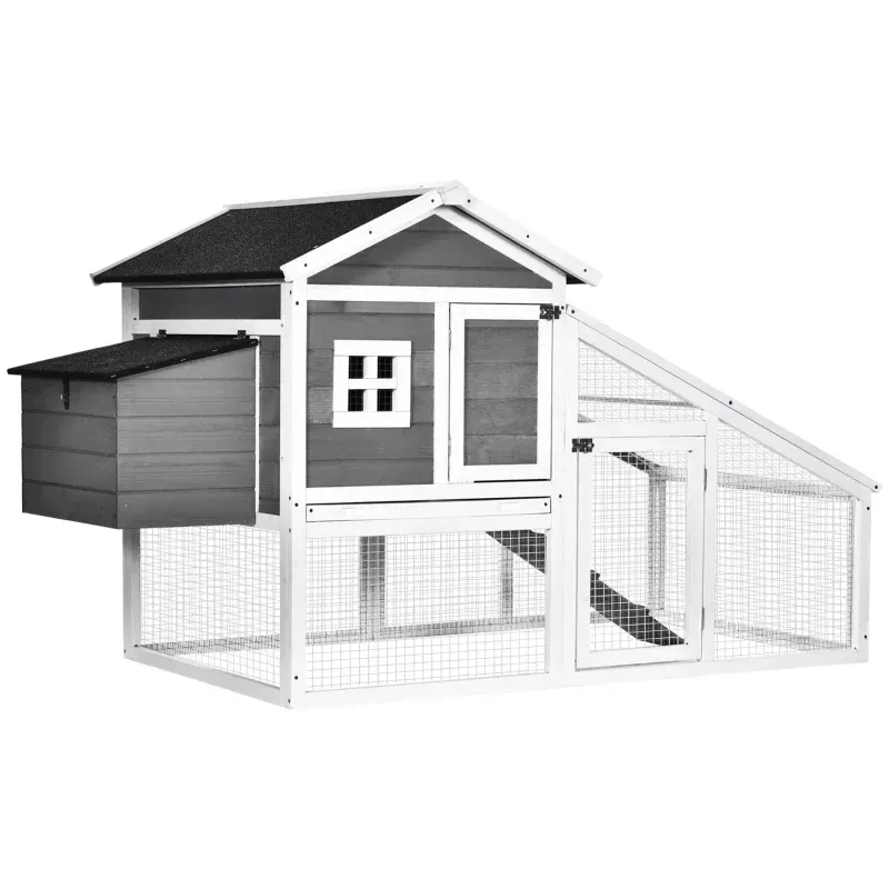 Photo 1 of GREY WOOD CHICKEN COOP--HAS BOTH CARTON 1 AND 2!--SEE STOCK PHOTO FOR REFERENCE