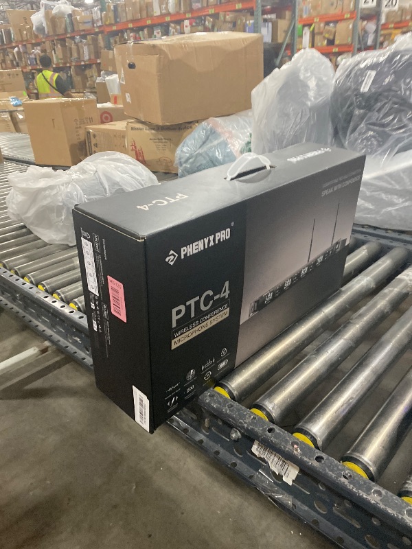 Photo 1 of Phenyx Pro Wireless Conference Microphone System, Quad Channel Wireless Podium Microphone, 4x50 UHF Frequencies, Auto Scan, 4 Gooseneck Mics for Lecture, Church, Conference, Public Speaking (PTC-4)