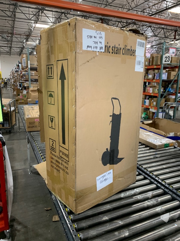 Photo 1 of Electric Stair Climbing Dolly, Heavy Duty Cart 880lbs Capacity 1200W Motorized Hand Truck with Foldable Design for Moving Furniture Fridge Appliance(Black)