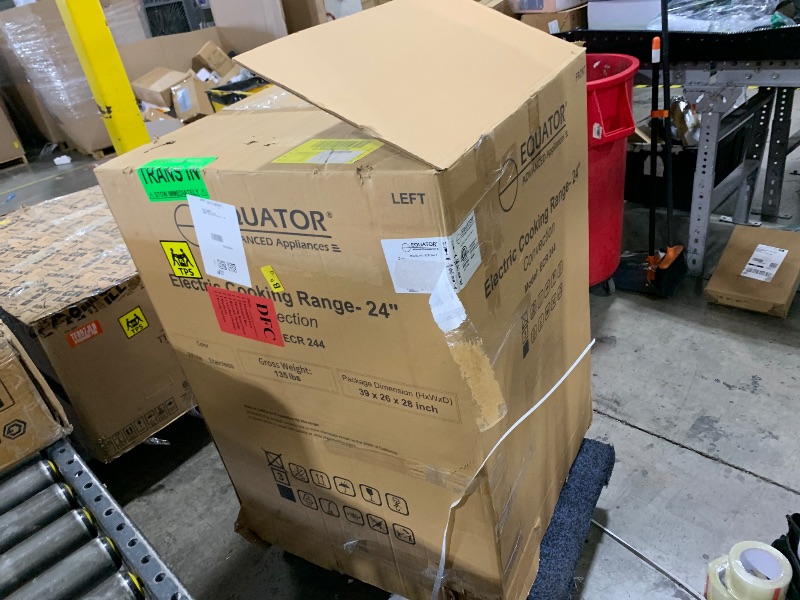 Photo 1 of Equator 24-Inch Electric Cooking Range with Convection Oven & Air Fryer, 4 Ceramic Burners, ADA Compliant Design, Freestanding Compact Stove, Storage Drawer, UL Listed, 240V – White