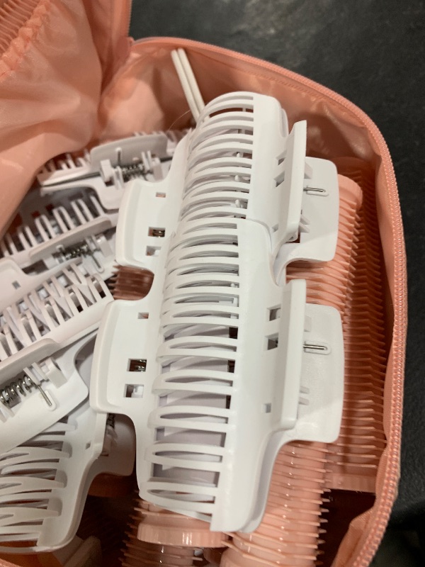 Photo 1 of CALISTA Ion Hot Rollers for Long Hair | Hair Roller Clips Included | Heats to 230°F | Dual Voltage | Add Hands-Free Curls, Waves, and Volume (Pink Sands, Long - 12)