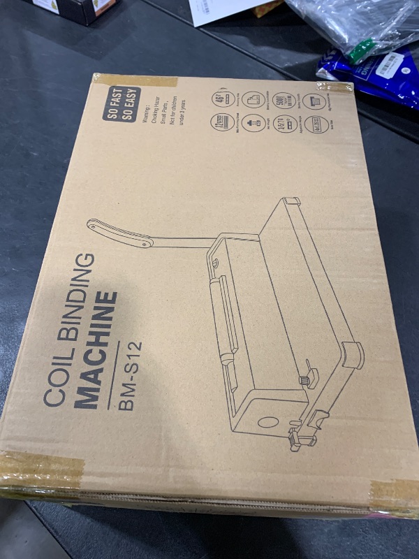 Photo 1 of Spiral Binding Machine, Hole Puncher A4/A5/Letter Size Binding Hole Punch with Adjustable and Margins, Heavy Duty Book Binding Kits with 100 pcs 5/16'' Coils, Pliers