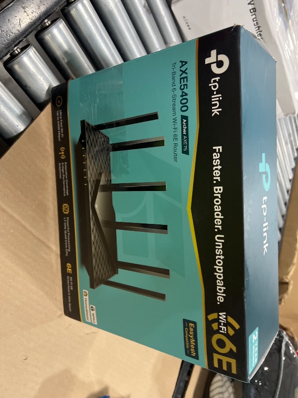 Photo 1 of TP-Link AXE5400 Tri-Band WiFi 6E Router (Archer AXE75), 2025 PCMag Editors' Choice, Gigabit Internet for Gaming & Streaming, New 6GHz Band, 160MHz, OneMesh, Quad-Core CPU, VPN & WPA3 Security