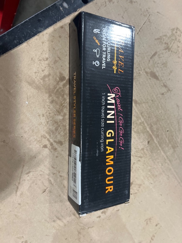 Photo 1 of 1 Inch Mini Travel Curling Iron, 100-240V Travel Dual Voltage Curling Iron for Short Hair with 5 Heat Settings, Small Curling Wand with Temperature Memories and Lock, Rose Gold