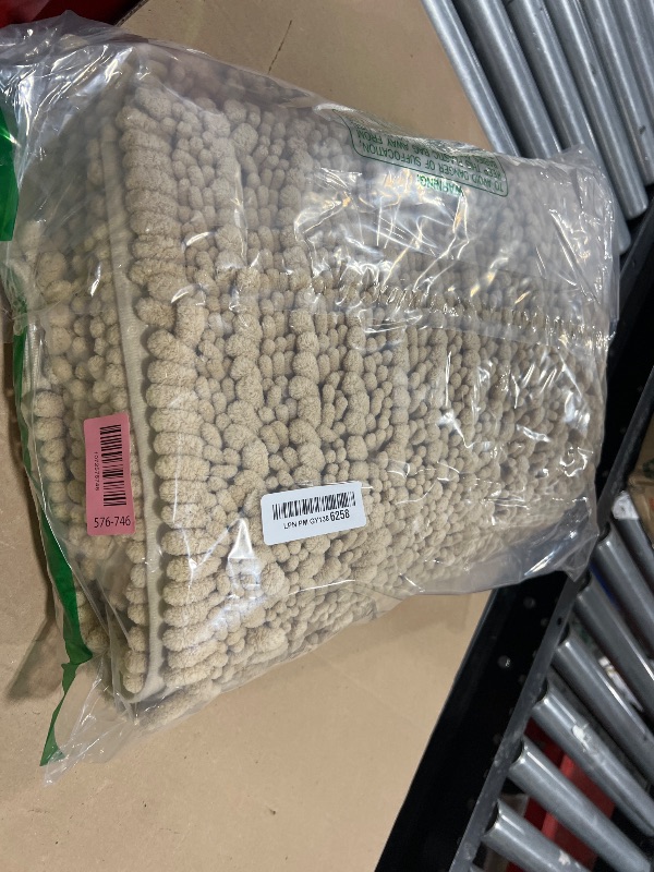 Photo 1 of Smiry Bathroom Rugs Mat 48x32, Extra Soft Absorbent Chenille Bath Rugs, Non Slip Rubber Backing Machine Washable Quick Dry Bath Mats for Bathroom Floor, Tub, Shower, Home Decor Accessories, Beige