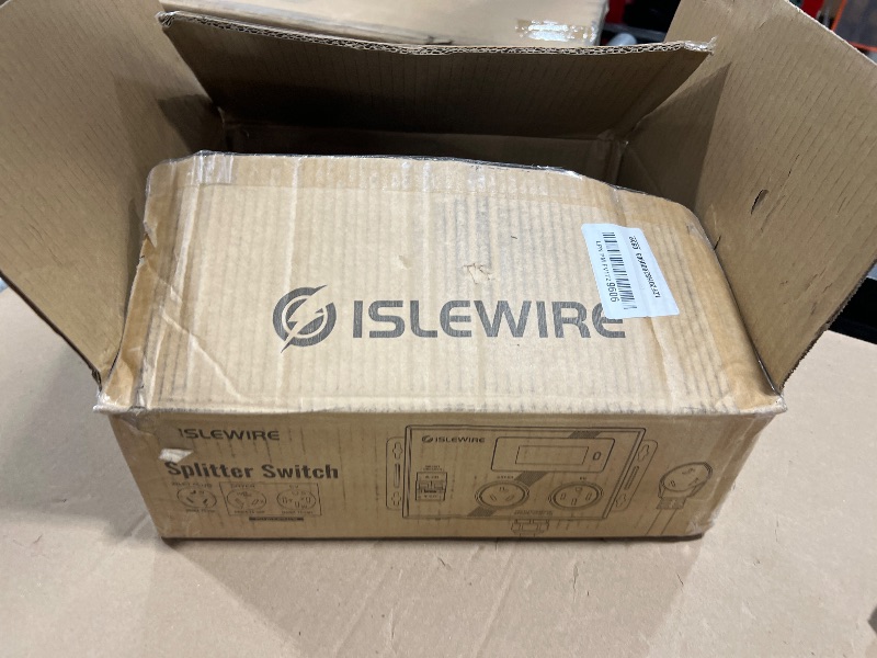 Photo 1 of Smart Dryer Splitter for EV and Dryer, 240V Auto Power Switch for Dryer Outlet, 3-Color LED Ring, 3.4" LCD Display, No Rewiring Needed, NEMA 10-30 Plug, NEMA 10-30 & NEMA 14-50 Outlets (24 Amp)