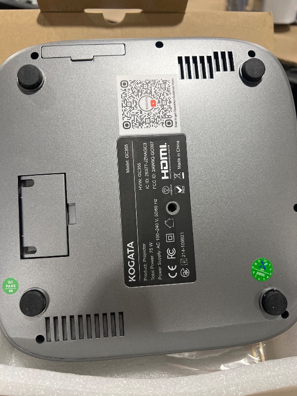 Photo 1 of [Short Throw/Built in Apps] Projector 4K with WiFi and Bluetooth, 2000ANSI TOF Auto Focus Keystone Smart Projector for Dolby Audio Home Theater Movie, Kogata Outdoor Projector Portable Ceiling Gray