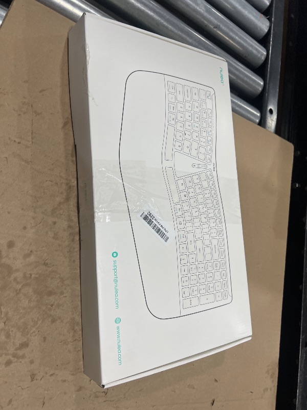 Photo 1 of Nulea RT07B Wireless Ergonomic Keyboard - Split Keyboard, Wrist Rest, Natural Typing, Bluetooth and USB Connectivity, USB-C Rechargeable,Compatible with Windows Mac (Silver White)