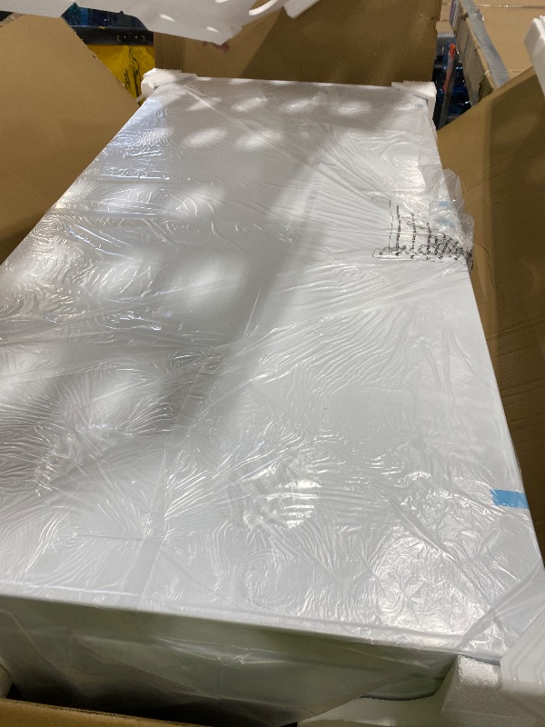 Photo 1 of 14 cu ft Chest Freezer - White, Large Storage for Families, Space-Saving Flat Back, Front Drain, Garage Ready - By Hamilton Beach