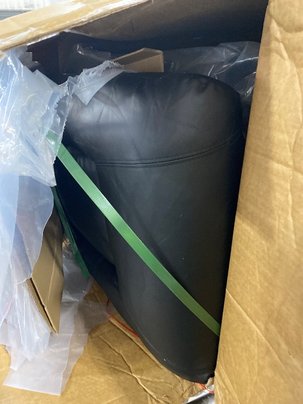 Photo 1 of COMHOMA Recliner Chair,PU Rocking Chair for Adults,Swivel Recliner with Cup Holders,Single Sofa Seat with Side Pockets for Living Room,Bedroom(Black)