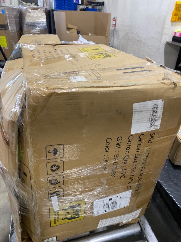 Photo 1 of COMHOMA Recliner Chair,PU Rocking Chair for Adults,Swivel Recliner with Cup Holders,Single Sofa Seat with Side Pockets for Living Room,Bedroom(Black)