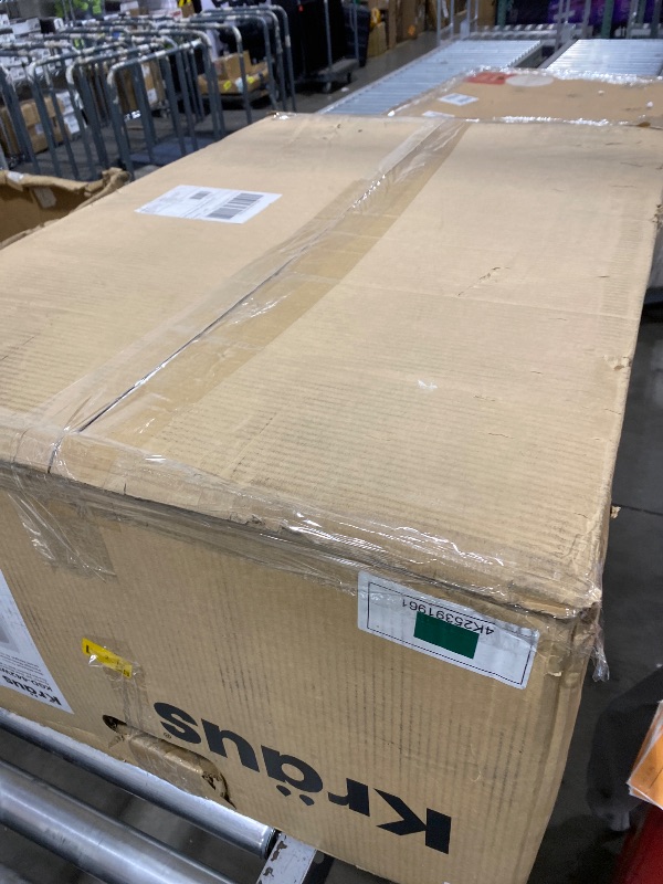 Photo 1 of KRAUS Quarza 33-inch Drop-In/Undermount 60/40 Double Bowl Granite Kitchen Sink in White, KGD-442WHITE