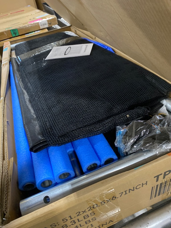 Photo 1 of AOTOB 8 FT Trampoline Safety Enclosure Net Combo Bounce Jump for Kids Outdoor with Spring Pad Jump Mat & Ladder