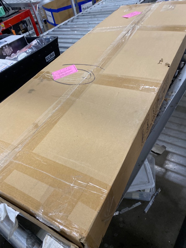 Photo 1 of LUBEDCY Full Size Upholstered Platform Bed Frame, Modern Beige Fabric Bed with Vertical Tufted Headboard, No Box Spring Needed, Sturdy Slat Support for Bedroom, Easy Assembly(Beige, Full)