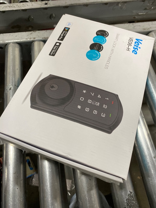 Photo 1 of Veise VE06-H Smart Front Door Lock Set, App Control, Keyless Entry Deadbolt with Lever Handle, Electronic Digital Touchscreen Keypad, Auto Lock, Easy Install, Matte Black