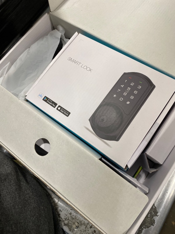 Photo 1 of Veise VE06-H Smart Front Door Lock Set, App Control, Keyless Entry Deadbolt with Lever Handle, Electronic Digital Touchscreen Keypad, Auto Lock, Easy Install, Matte Black