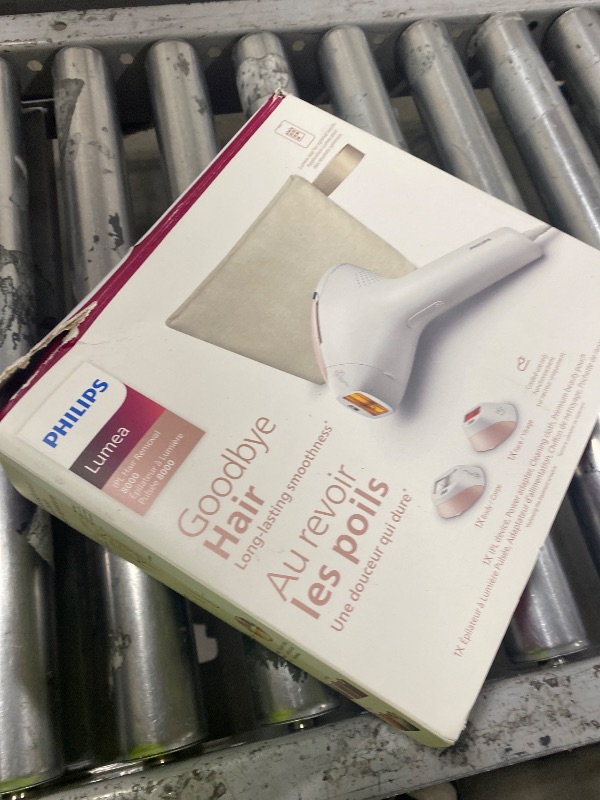 Photo 1 of Philips Lumea 8000 Series IPL Hair Removal Device, Personal Permanent At Home Laser Hair Reduction, for Women & Men, SenseIQ Technology, 2 Attachments for Body & Face, BRI932/03
