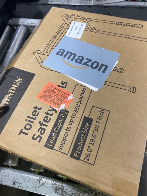 Photo 1 of Lianjindun Toilet Safety Rails, Adjustable Toilet Frame for Elderly, Seniors, Handicap & Disabled, Foldable Handicap Toilet Handles Fit Any Toilets (Gray)